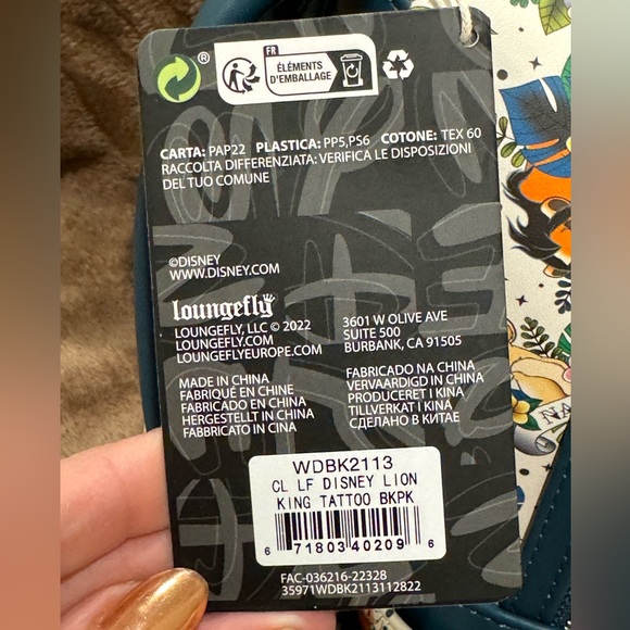 Loungefly Disney Lion King Backpack NWT - Picture 8 of 9